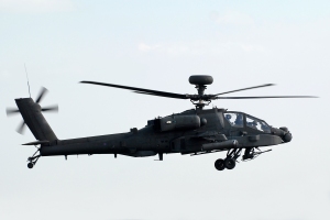 Apache helicopter on patrol